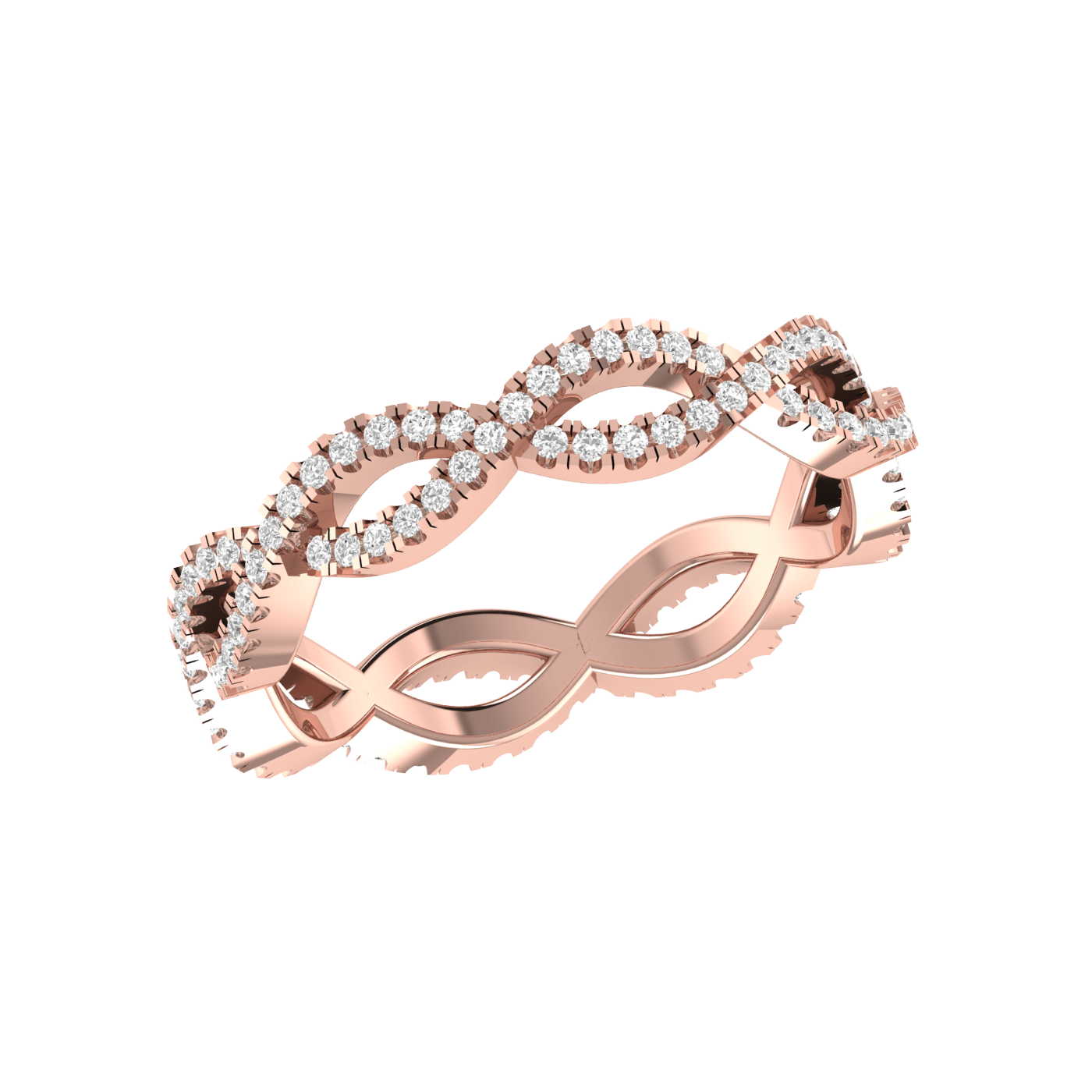 18ct White Gold 0.21ct Diamond Twist Halo Engagement Ring